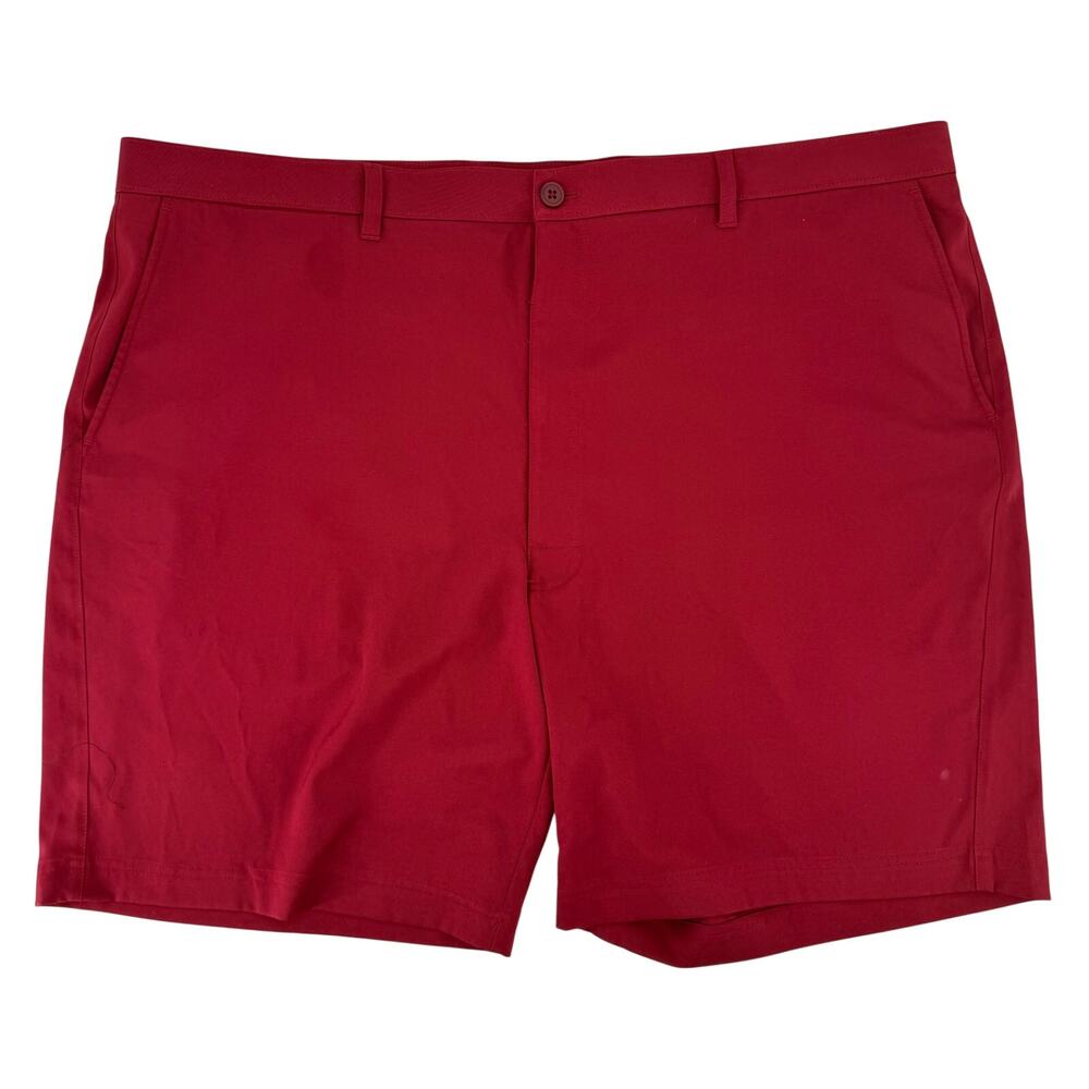 Roundtree & Yorke Performance Mens Maroon Red 9" Golf Shorts Size 46
